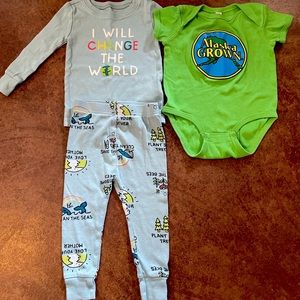 18-Month Bundle Alaska Grown Onesie & Old Navy Pajama Set
